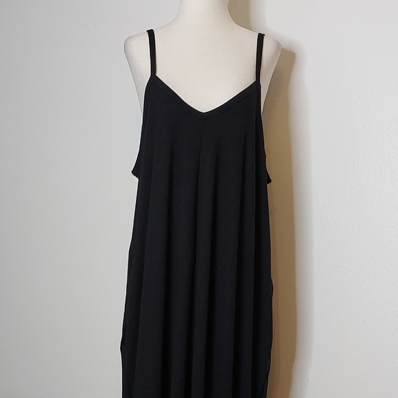ONLY XL LEFT! Black Oversized Maxi Cover Up Dress Boho Beach Vacation - Picture 3 of 9